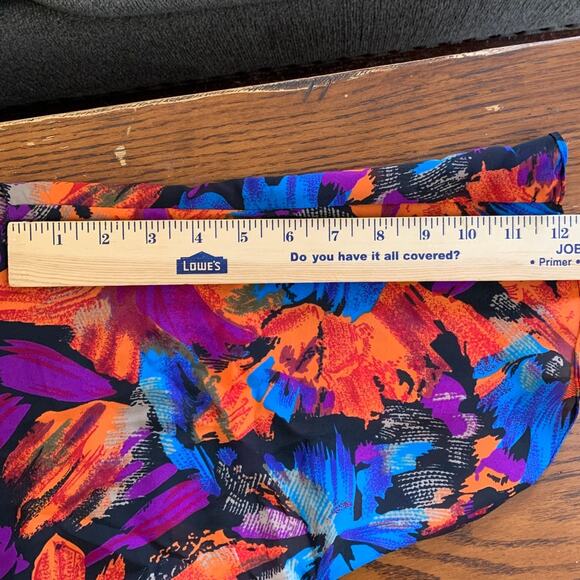 Tropical Layered Size 10 Elastic Waist Floral Flowy Bow Hawaiian Maxi EUC Tiered - Picture 9 of 12